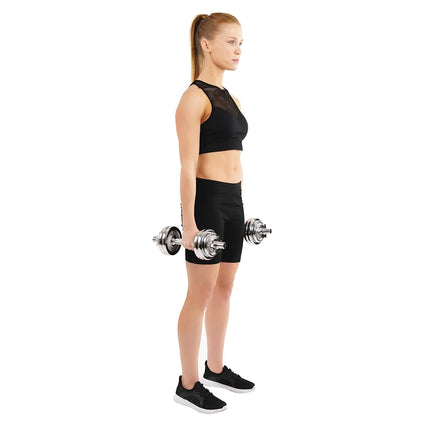 Sunny Health & Fitness Adjustable 15 kg Dumbbell Set with Carry Case