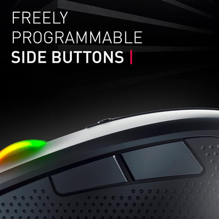 CHERRY MC 2.1, Wired Gaming Mouse for Right-Handers, 5,000 dpi Pixart Sensor, Programmable Keys, RGB Lighting, Onboard-Memory, Black