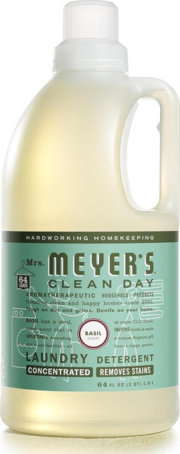 Mrs. Meyer's Clean Day Laundry Detergent, Basil, 64 fl oz