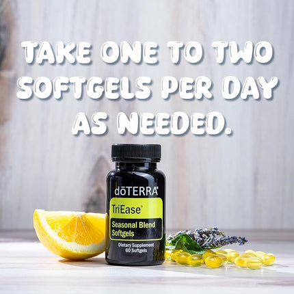 doTERRA - TriEase Softgels Essential Oil Seasonal Blend - 60 Softgels