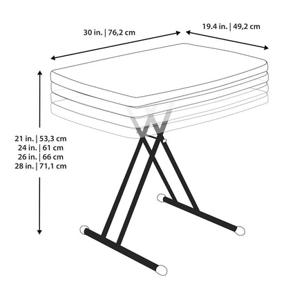 LIFETIME 30-Inch Adjustable Height Personal Table, Almond