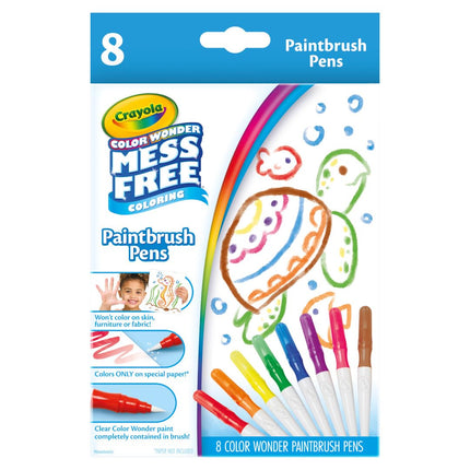 Crayola Color Wonder Paintbrush Pens, Mess Free Paint Set for Kids, 8ct Refill, 3+