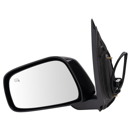 TRQ 2 Piece Driver and Passenger Side Mirror Assembly Set Electric Adjustment Heated No Memory Black Compatible with 2005-2010 Nissan Pathfinder SE NI1320190 NI1321190
