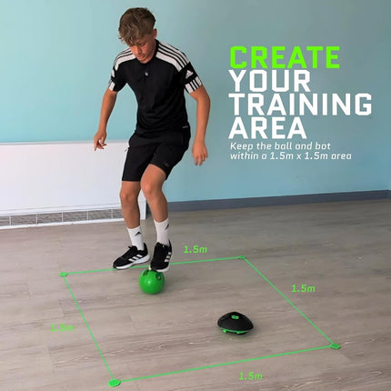 Smart Ball 1001CB Soccer Bot Indoor Football Trainer, Black, One Size