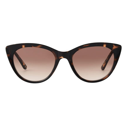 NINE WEST Women's Cora Sunglasses Cat Eye, Brown Tortoise, 51mm
