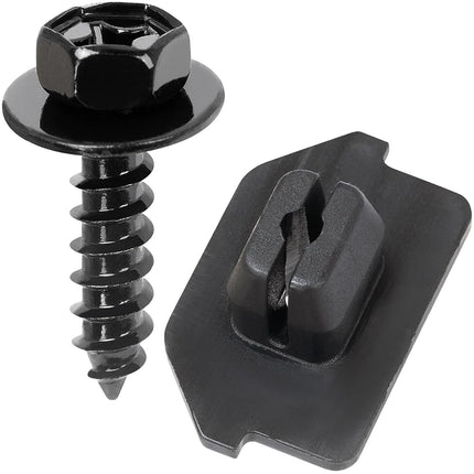 OAUTOO 20x Vis hexagonale M6-2,5 x 25 mm avec clip de fixation pour réparation de pare-chocs Toyota et Lexus