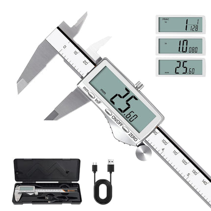 HARDELL Digital Caliper, Rechargeable Calipers wit