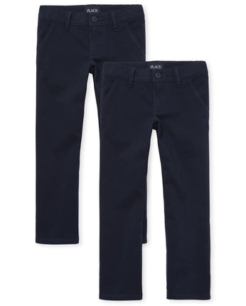 The Children's Place Girls' Uniform Bootcut Chino 