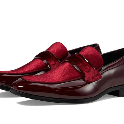 Mocasines Stacy Adams Spratley Saddle sin cordones para hombre, Borgoña, 9.5