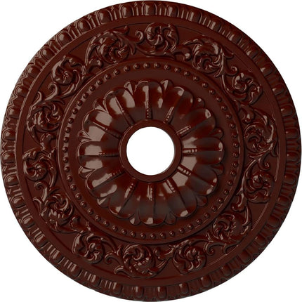 Ekena Millwork CM23VABMF Vaduz Ceiling Medallion, 23 1/2"OD x 3 1/2"ID x 2 1/8"P, Hand-Painted Brushed Mahogany