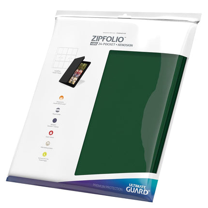 Ultimate Guard 12-Pocket QuadRow XenoSkin ZipFolio (Green)