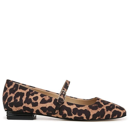 Franco Sarto Women's Tinsley Mary Jane Flat, Leopard Print Fabric, 9 Wide