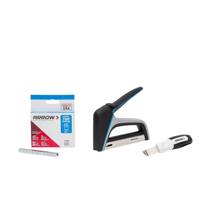 Arrow Fastener T50X Stapler Kit with Stapler, Puller & 1000 Staples