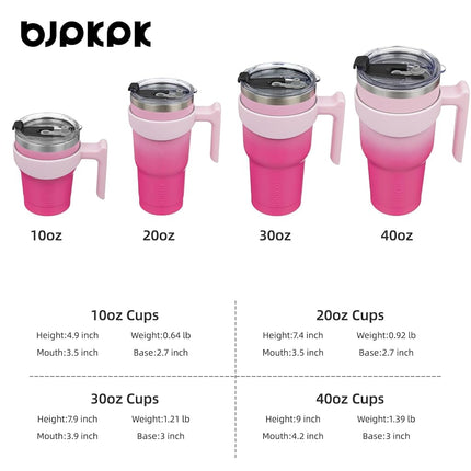 BJPKPK Tumbler with Handle 30oz Stainless Steel Insulated Tumbler Mugs with Lid and Straw for Women and Men,Sakura