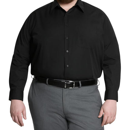 Van Heusen Men's Tall Dress Shirt Big Fit Poplin, 