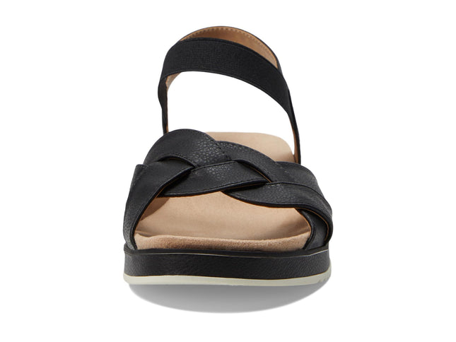 LifeStride Women's Zuri Ankle Strap Sandals, Black, 6 Wide