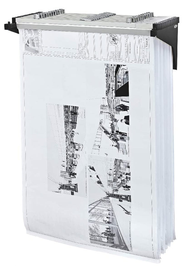 Adir Corp. Drop - Lift Wall Rack for Blueprints - 
