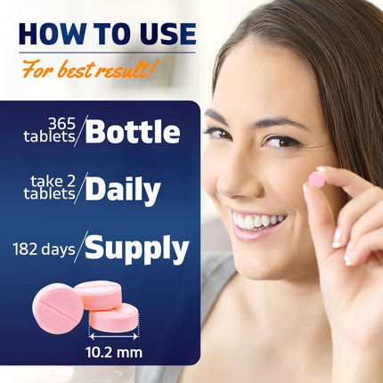 Vitamatic Vitamin B12 5000 mcg per Serving Fast Dissolve 365 Tablets - Berry Flavor - Supports Energy Metabolism