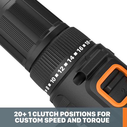 Perceuse-visseuse sans fil Worx WX108L 20V 1/2" Power Share - (Batteries et chargeur inclus)