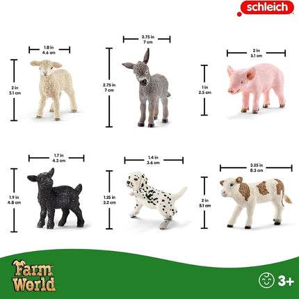 Schleich Farm World - 6Pc Baby Farm Animal Playset - Kids 3+ | 77534