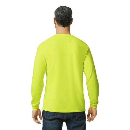 Gildan Adult Heavy Cotton Long Sleeve T-Shirt, Style G5400, 2-Pack, Safety Green, L