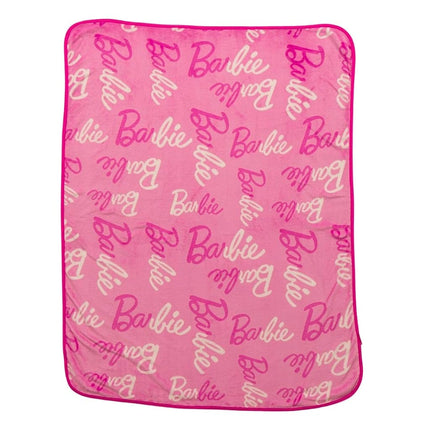 Jeté en soie ultra douce et douillette Franco Barbie pour lit d'enfant, 40 po x 50 po, (Produit sous licence officielle)