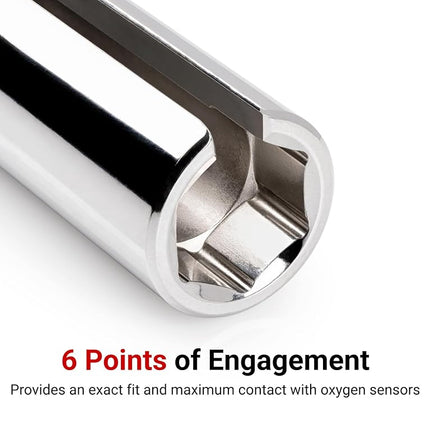 TEKTON 3/8 Inch Drive x 7/8 Inch 6-Point Oxygen Sensor Socket | SHD16022