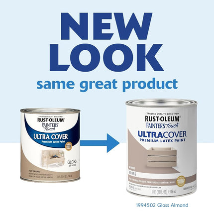 Rust-Oleum 1994502 Painters Touch Quart Latex, Gloss Almond