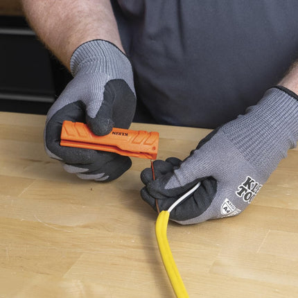 Klein Tools L1412 5-in-1 Cable Stripping Tool for 12-14 AWG, NM Cable Ripper (12/2 and 14/2 Romex), Magnetic with Wire Looping Hole