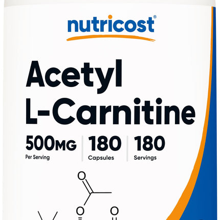 Nutricost Acetyl L-Carnitine 500mg, 180 Capsules -