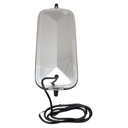 TRQ 16" x 7" Stainless Steel West Coast Mirror Peak Back Heated Compatible with Semi Truck