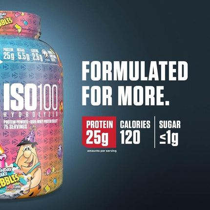 Dymatize ISO100 - 100% Hydrolyzed Whey Protein Isolate - Birthday Cake, 2.3kg