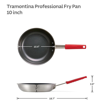 Tramontina Ceramic Nonstick Restaraunt Fry Pan, 10 Inch, Black, Professional Series, Dishwasher and Oven Safe, 80114/060DS