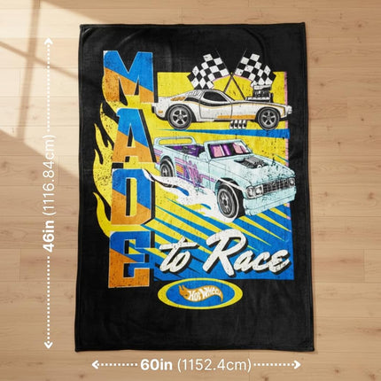 Franco Hot Wheels Kids Bedding Super Soft Plush Throw Blanket, 46 in x 60 in, (Officially Licensed Product)