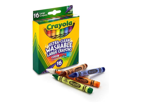 CRAYOLA 52-3281 Large Washable Crayons Assorted Co
