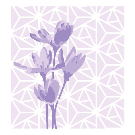 Sizzix Layered Stencils 4PK Geo Flowers by Olivia 