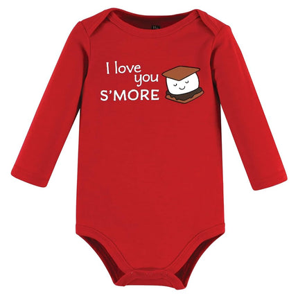 Hudson Baby Unisex Baby Cotton Long-Sleeve Bodysuits, Hot Cocoa Vibes, 0-3 Months, Hot Cocoa Vibes, 0-3 Months