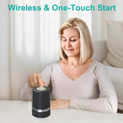 Fullicon Cordless Electric Pill Crusher, One-Touch Fine Powder, Star Grey