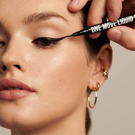 INGLOT One Move Liquid Eyeliner | Black Gel Liner | Liquid Form | Waterproof | Quick-Drying | Smudge Proof | High Pigmentation | Vegan