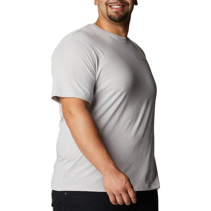 Columbia Men's Thistletown Hills Short Sleeve Hiking Shirt, Grey Heather, XS