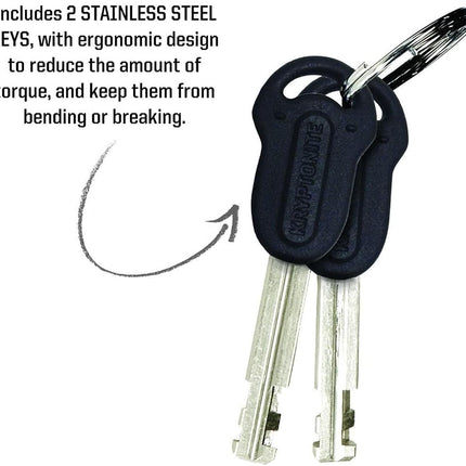 Kryptonite Bike U-Lock with Braided Steel Cable, High Security Anti-Theft Bicycle U Lock, 12mm Shackle and 8mm x4ft Length Security Cable with Keys for Scooter Road Mountain Bikes
