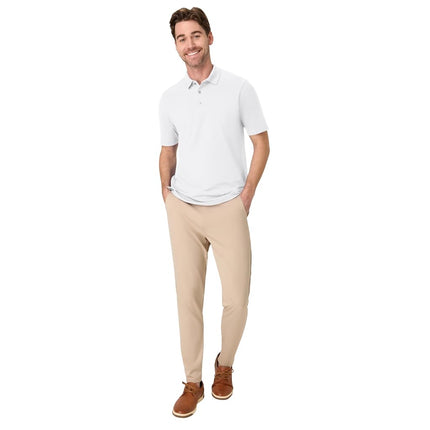Hanes Men's FreshIQ X-Temp, Moisture-Wicking Performance Polo Shirt T, White, Large