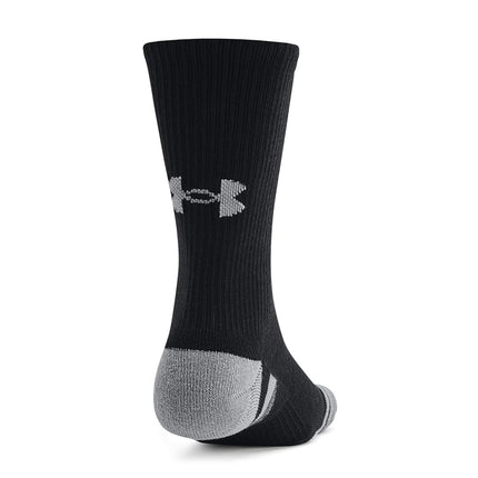 Under Armour Men's Heatgear Crew Socks Pack of 3, L