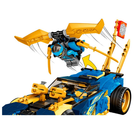 Set de construcción LEGO Ninjago Coche de Carreras EVO de Jay y Nya 71776 (536 Piezas)