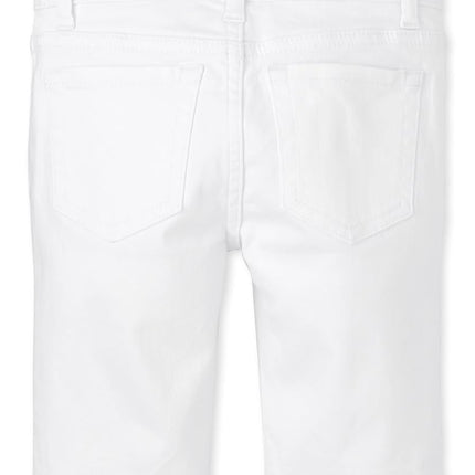 The Children's Place Short en jean pour filles, Blanc, 10