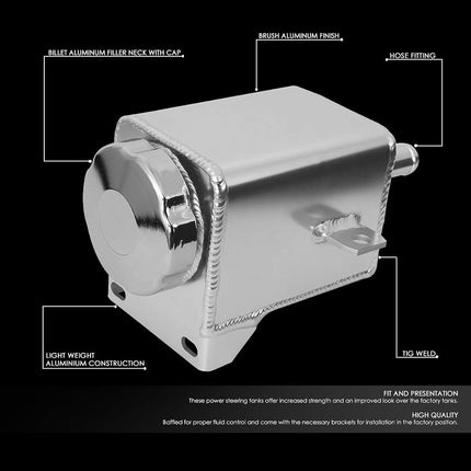 DNA Motoring TANK-PS-001 Aluminum Power Steering Reservoir Tank/Bottle
