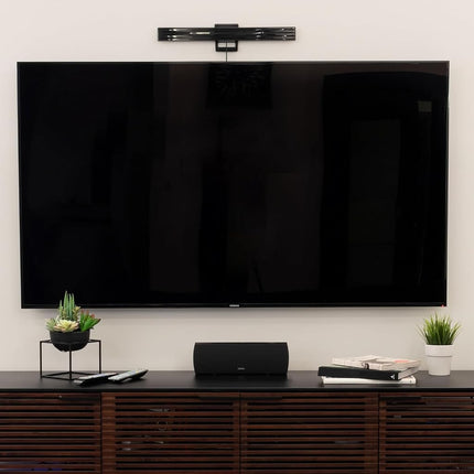 GE Amplified HD TV Antenna, Easy Mount to Top of TV Design, Supports 4K 1080P Digital HDTV VHF UHF, Long Range, Included Amplifier Signal Booster, AC Adapter, and 5 ft. Coax, Indoor, 37075