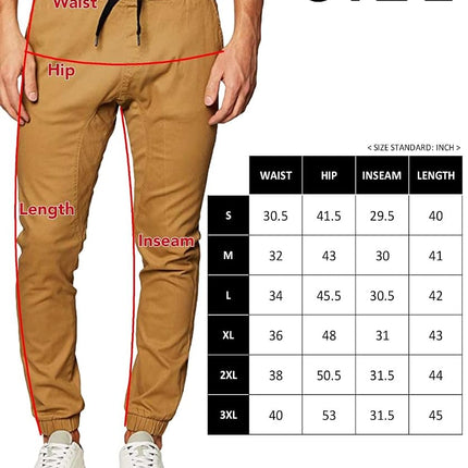 Southpole Men's Basic Stretch Twill Jogger Pants-Reg and Big & Tall Sizes, Tobacco, X-Large