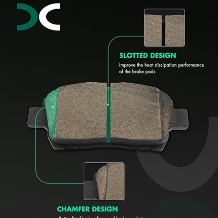 SCITOO D990-7695 Disc Brake Pads Sets Front Ceramic Brake Pads w/Hardware
