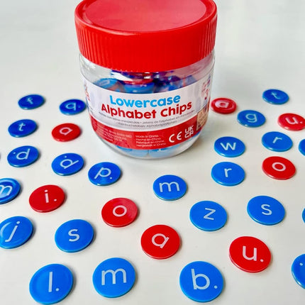 Learning Resources Lowercase Alphabet Counters, Set of 6 x 26 Counters with Consonants & Vowels for Classroom & Home Literacy Learning Activities, Ages 3+, Multicolor,One Size,94473